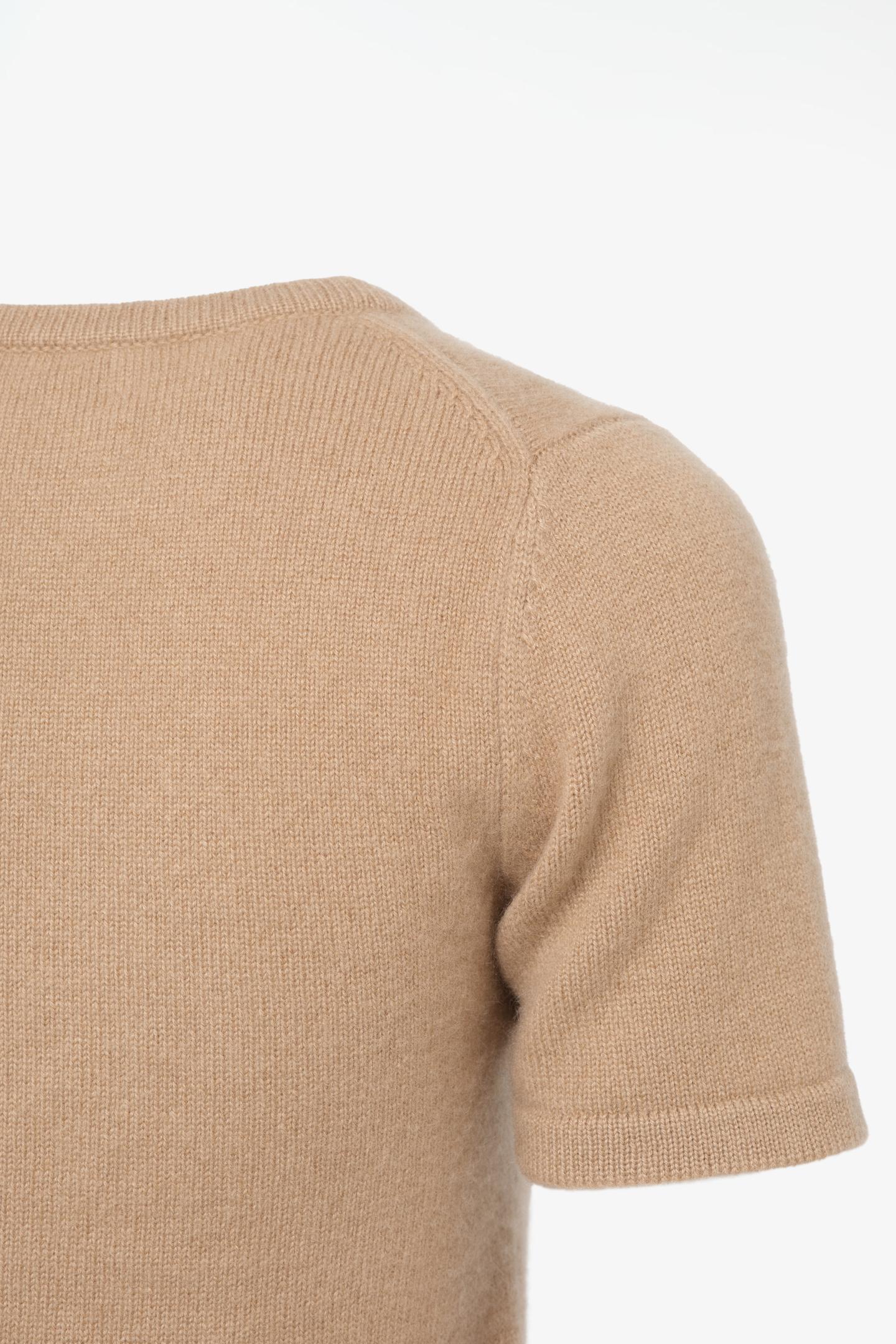 Мужская футболка Zara Limited Edition 100% Cashmere Knit, цвет: Бежевый — фото 5