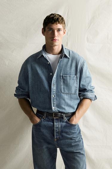 REGULAR FIT DENIM SHIRT — Blue 2