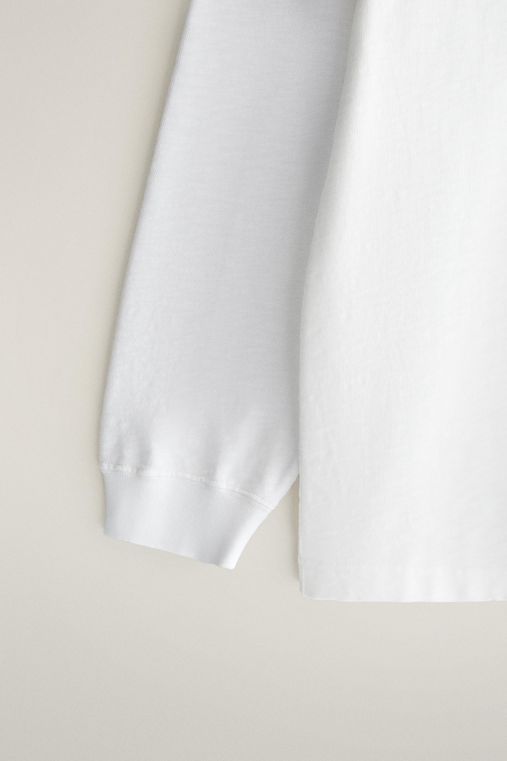 T-SHIRT MANCHES LONGUES COTON