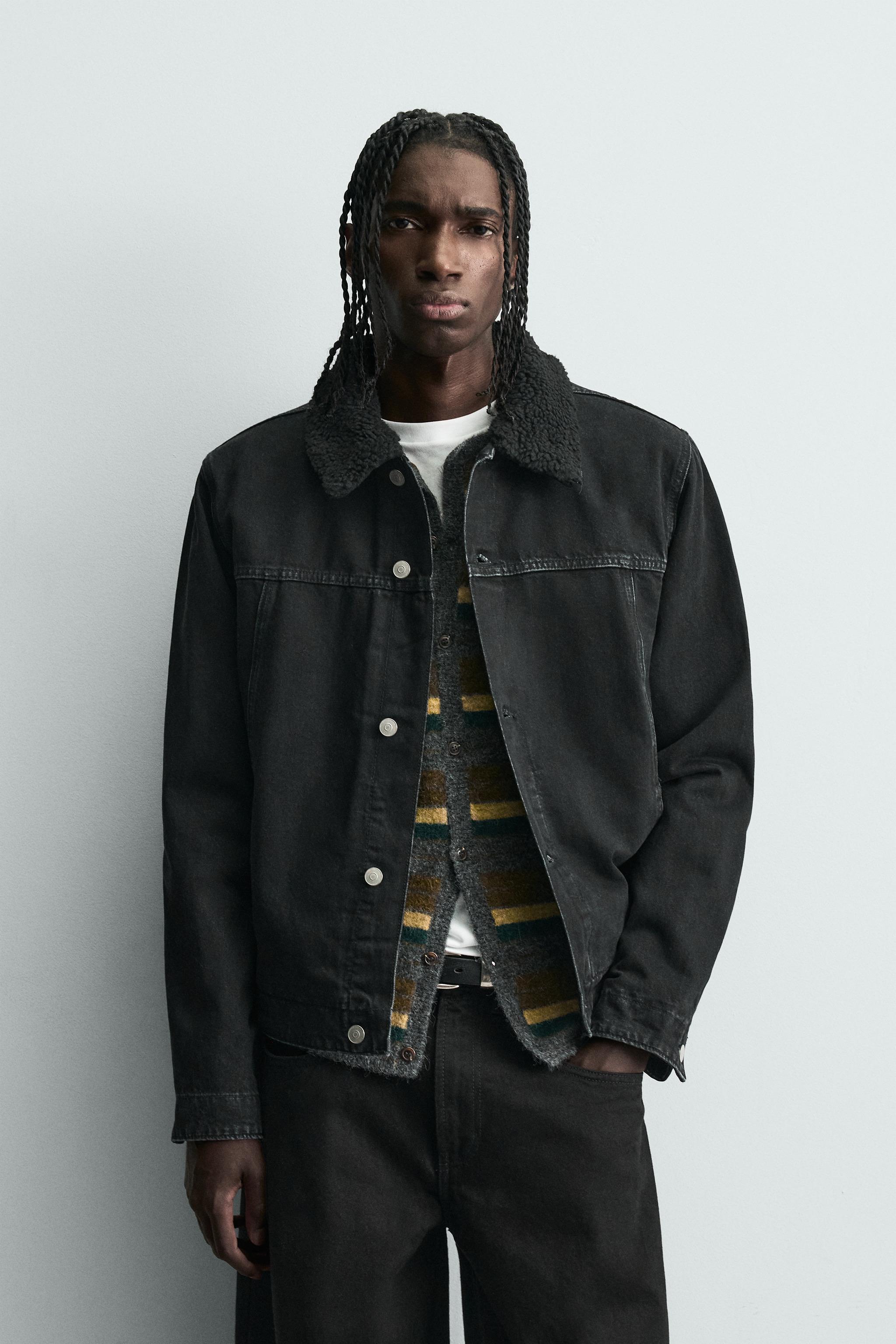 Mjその② JAQUETA DENIM DUPLA FACE - Azul-médio | ZARA Brasil