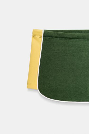 MINI SHORTS WITH SIDE STRIPES - Green by Zara - Image 2