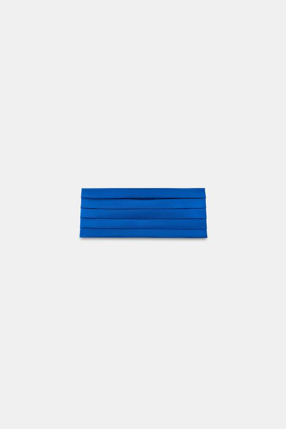 PLEATED CUMMERBUND BELT - Bluish by Zara - Image 0