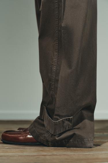 PANTALON CARGO À POCHES - Chocolat de Zara - Image 7