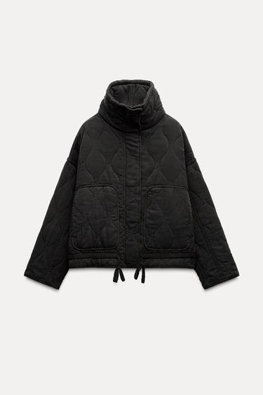 Zara ZW COLLECTION PADDED JACKET - Black