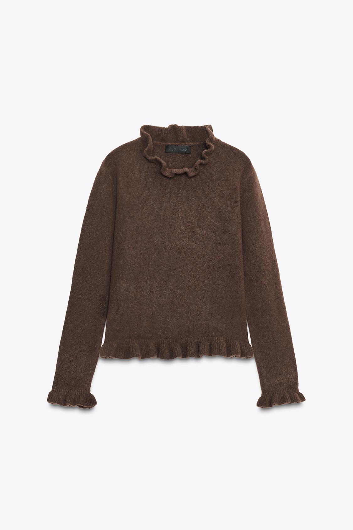 RUFFLE KNIT SWEATER