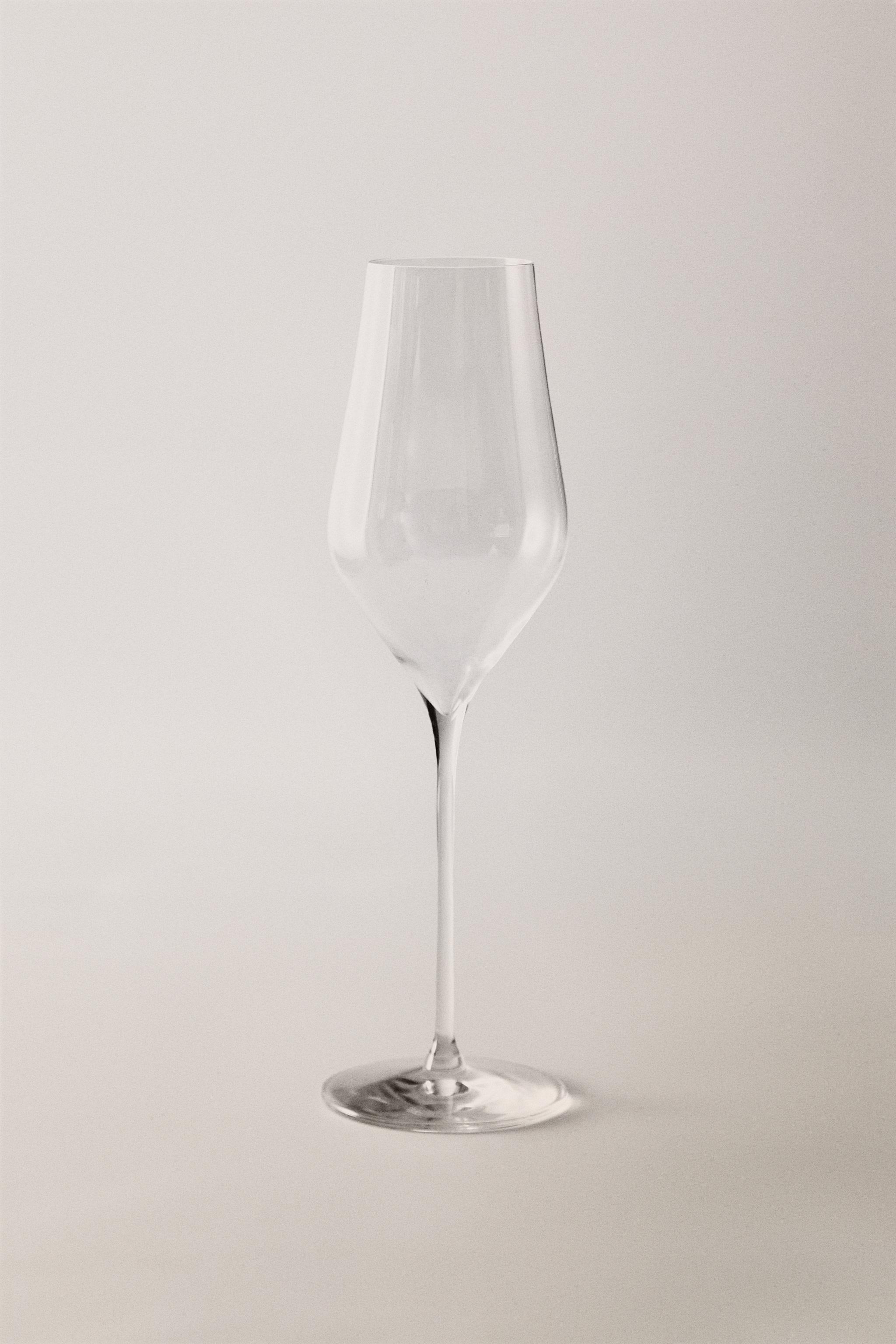 PLAIN CRYSTALLINE FLUTE GLASS — Transparent