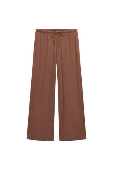 СВОБОДНЫЕ БРЮКИ НА ШНУРКЕ — ТЕРРАКОТОВЫЙ от Zara