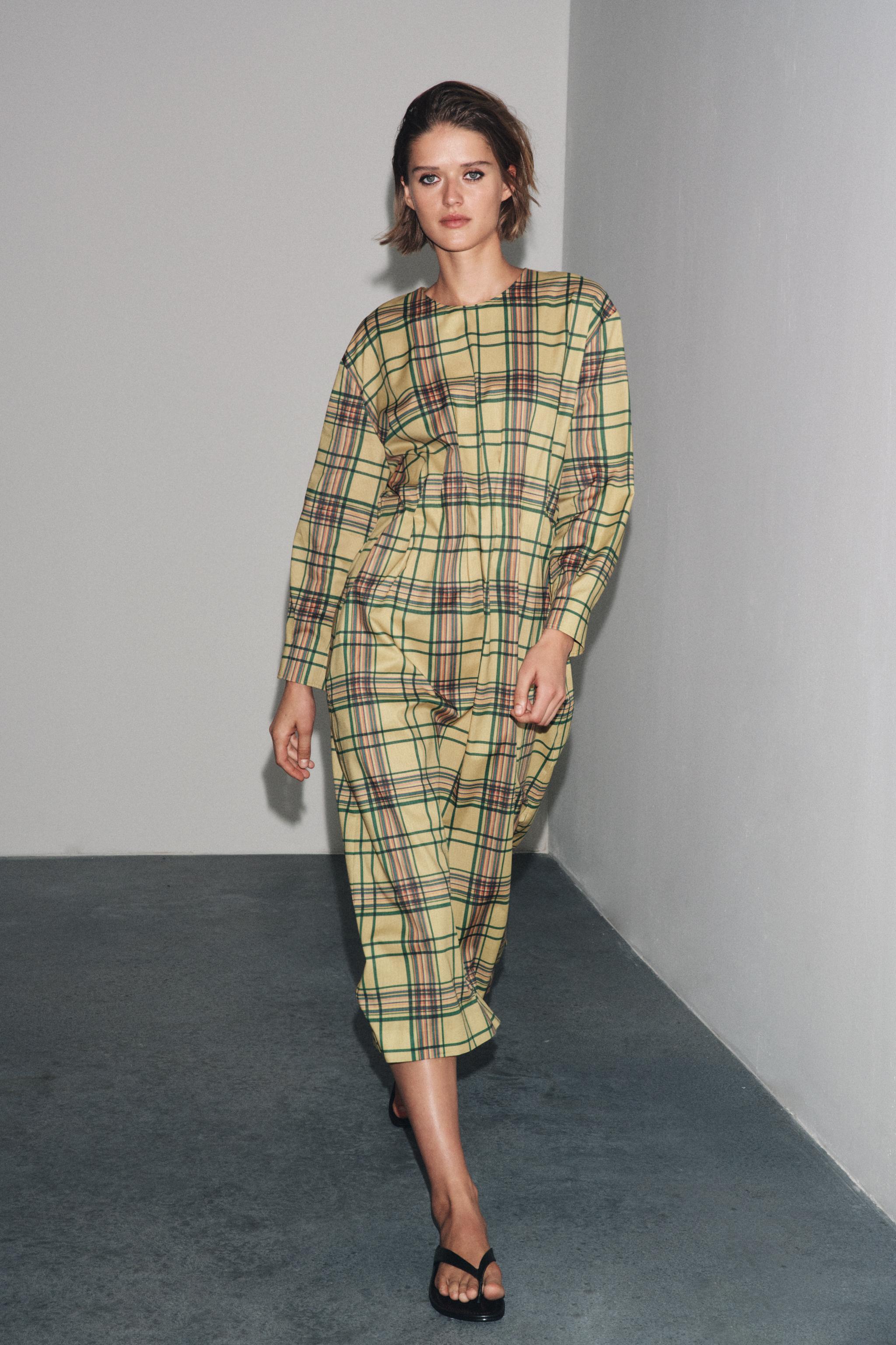 ROBE MI-LONGUE À CARREAUX ZW COLLECTION