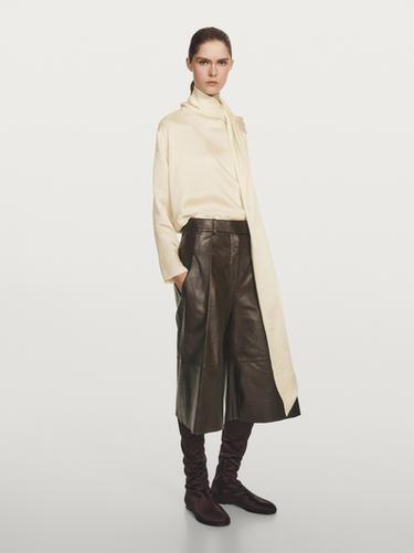 Zara Flowing blouse with scarf - STUDIO - White / Pink - Image 0