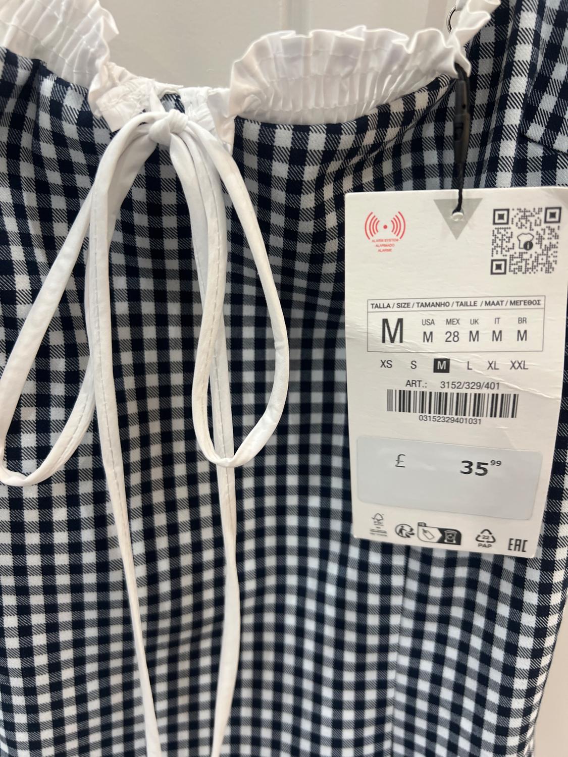 CONTRAST GINGHAM CHECK DRESS - Image 2