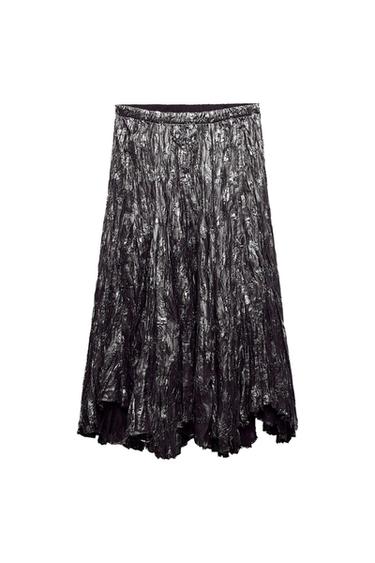 ZW COLLECTION METALLIC MIDI SKIRT