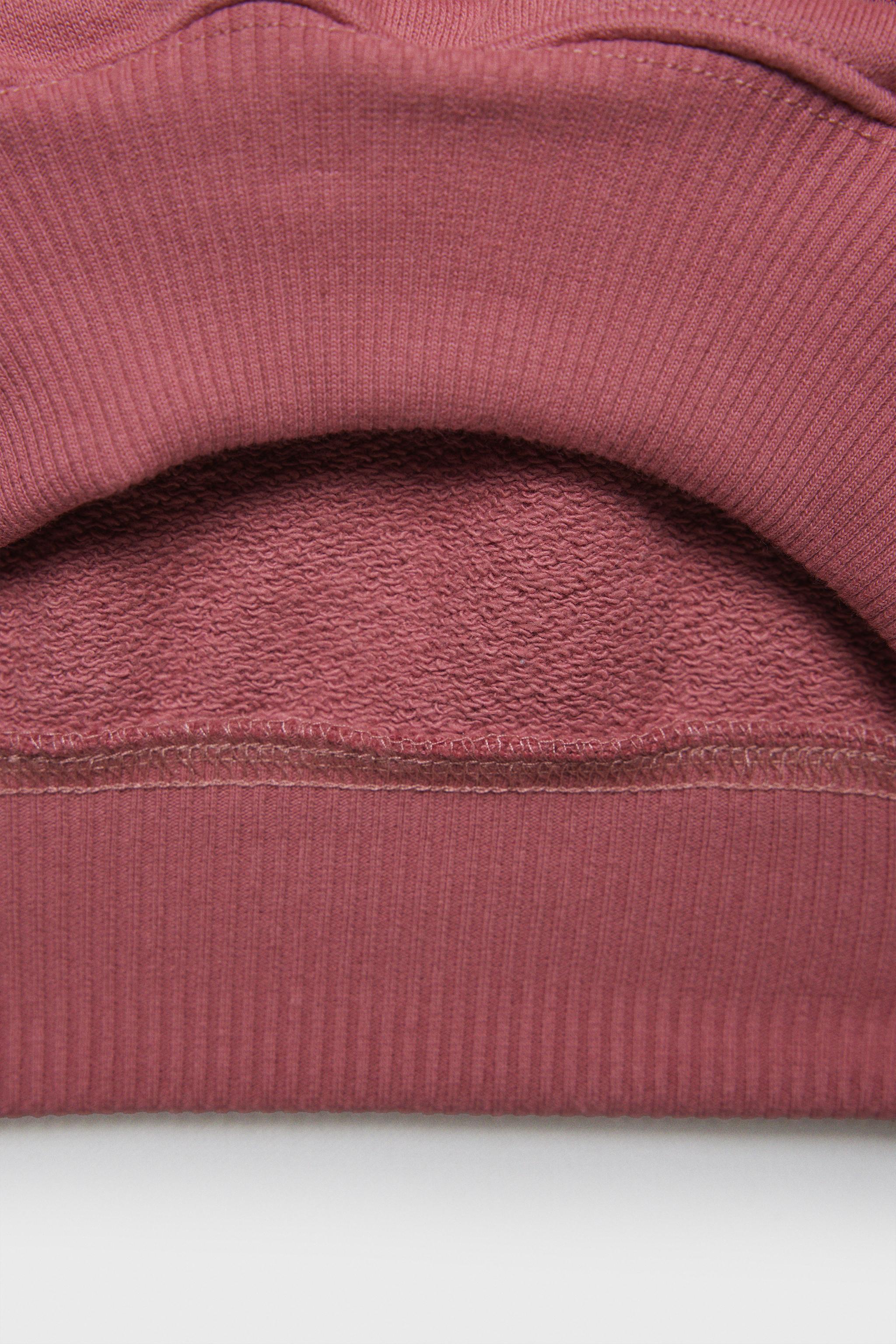 Z3D OVERSIZED TEXT PRINT SWEATSHIRT - Pink | ZARA United States