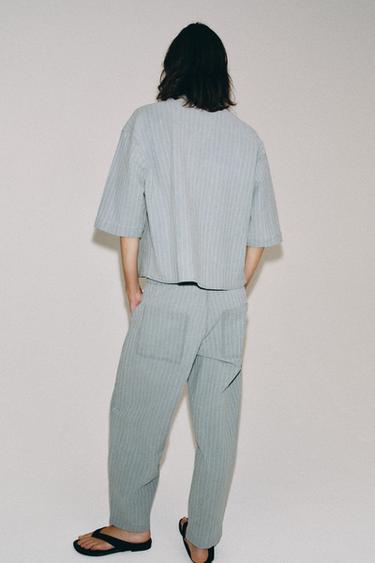 PANTALON EN JEAN ZW COLLECTION - Bleu clair de Zara - Image 2
