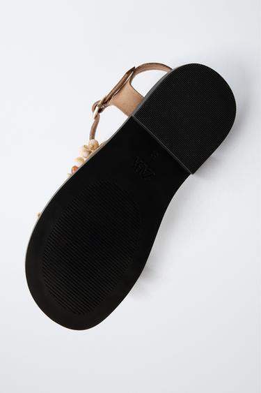 BEADED SANDALS - Brown by Zara - Image 5