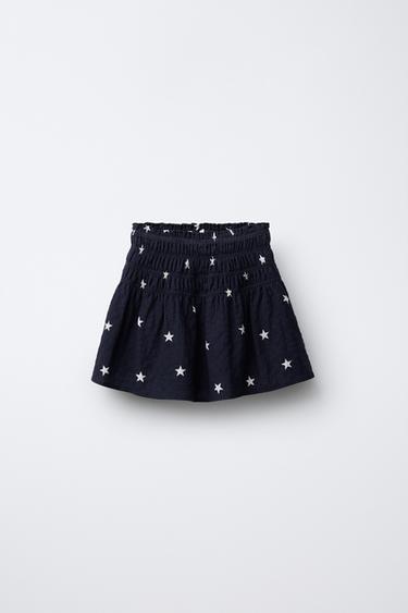 FALDA BERMUDA ESTAMPADO ESTRELLAS - Marino de Zara - Imagen 0