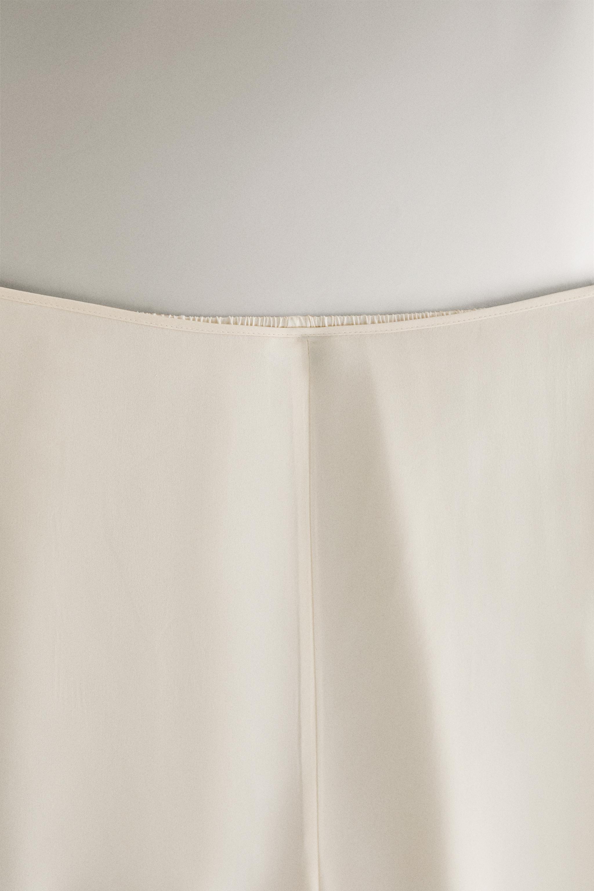 BEIGE SILK PANTS