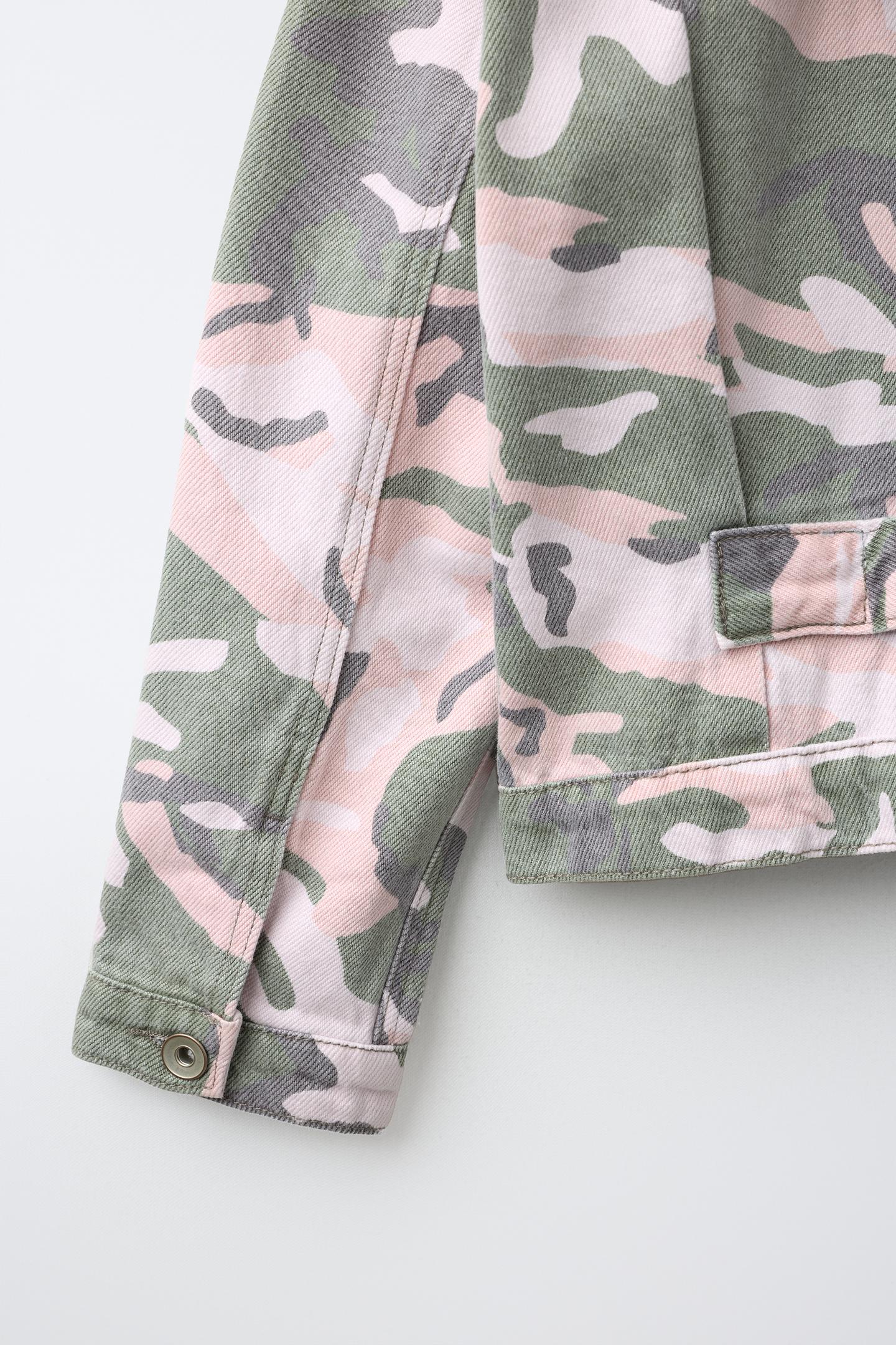 Детская куртка Zara Printed with Detachable Hood, цвет: Розовый — фото 5