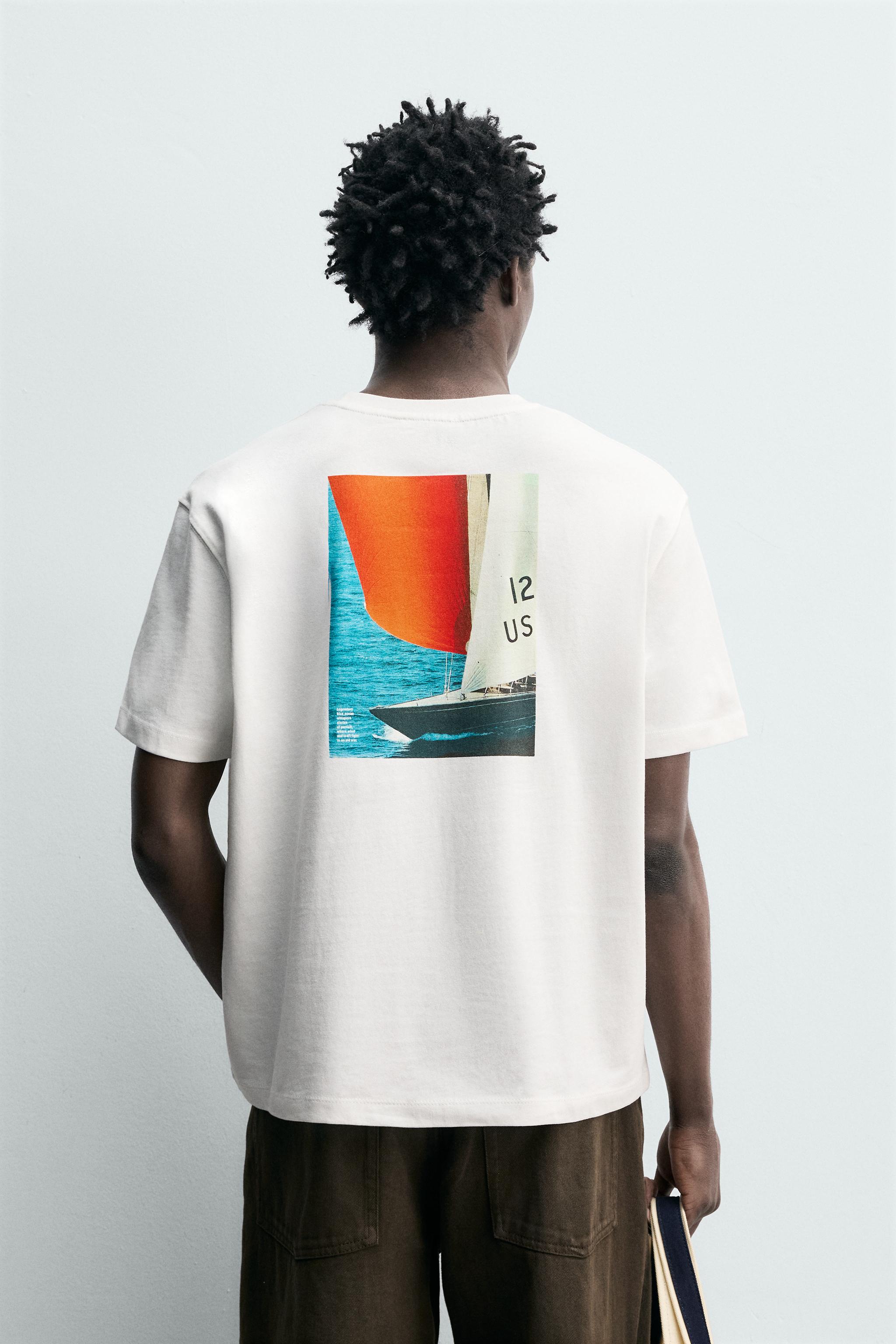 T-SHIRT BRODERIE BIMATIÈRE IMPRIMÉE
