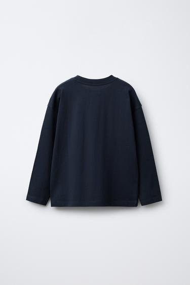 BASIC T-SHIRT - Navy blue by Zara - Image 1