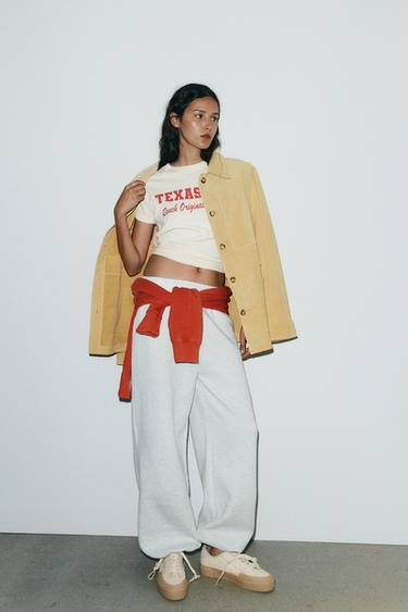 حذاء رياضي نسيجي - أبيض صدفي الخاص بـ Zara - صورة 0