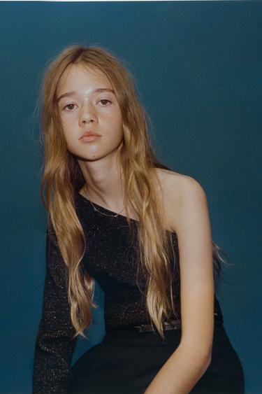 JERSEY ASIMÉTRICO BRILLO - Negro de Zara