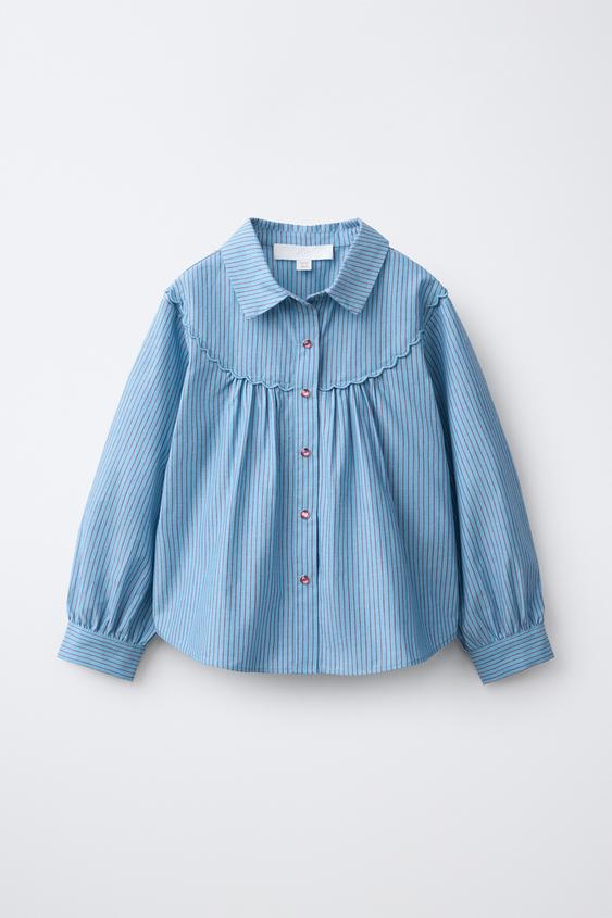 COWBOY YOKE SHIRT - Light blue by Zara - Image 0