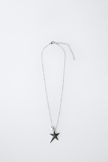 POFET Pendentif Étoile Steampunk Gothique Bleu Marine – Bijou Vintage Avec Ruban Pour Tenue Costume Ou Quotidien