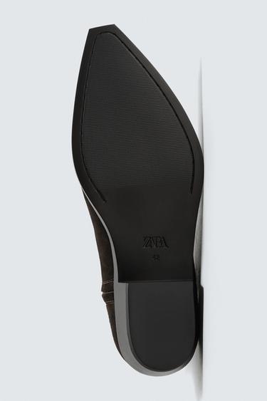 POINTED TOE COWBOY BOOTS - Brown by Zara - Image 6