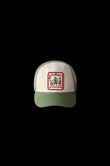 GORRA REJILLA BOB ESPONJA © NICKELODEON - Verde de Zara - Imagen 0