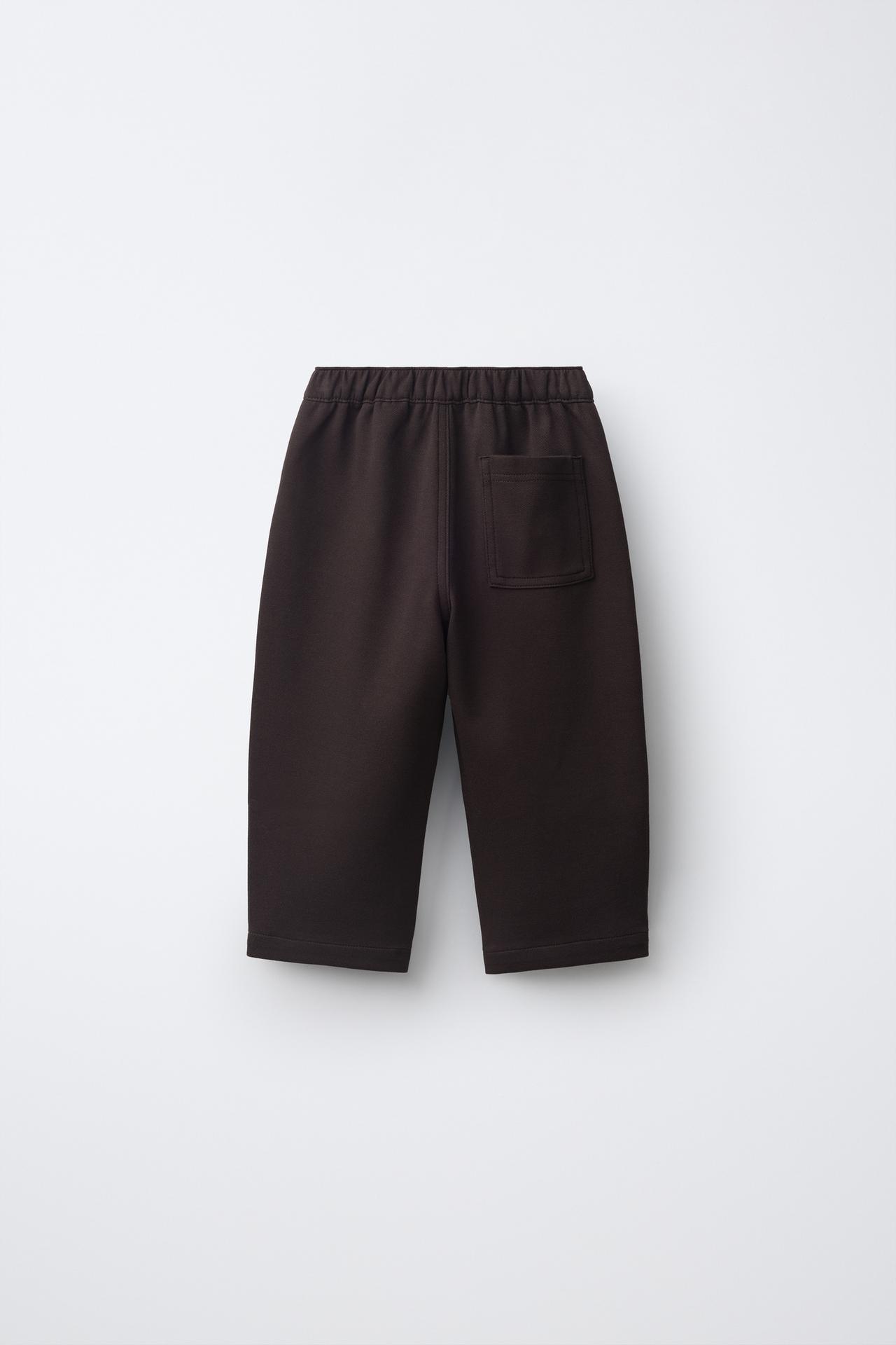 SOLID COMFORT PANTS — Brown