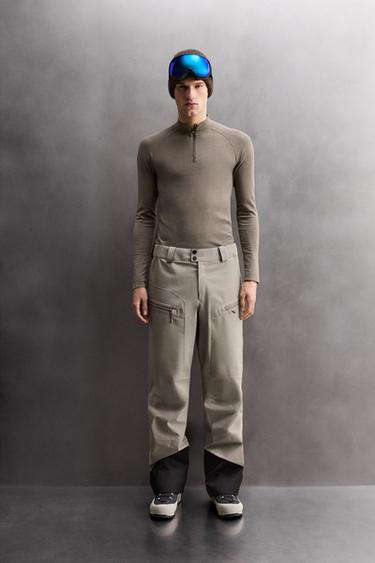 Zara RECCO® WATERPROOF SKI SHELL PANTS - Sand