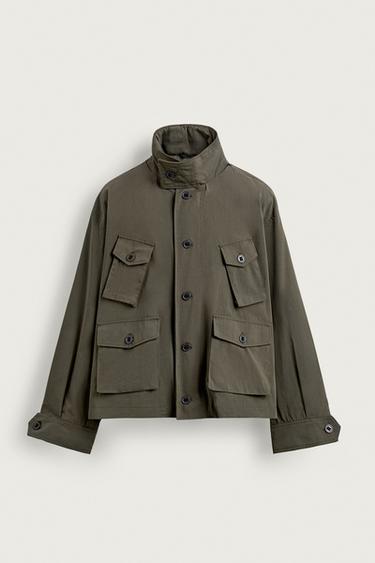 CAZADORA LIGERA BOLSILLOS - Gris de Zara