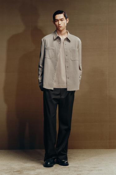 COMFORT TEXTURED OVERSHIRT - Sand by Zara