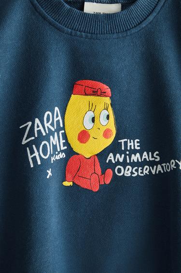 LIMONCELLA X THE ANIMALS OBSERVATORY KIDS’ SWEATSHIRT - Blue by Zara - Image 3
