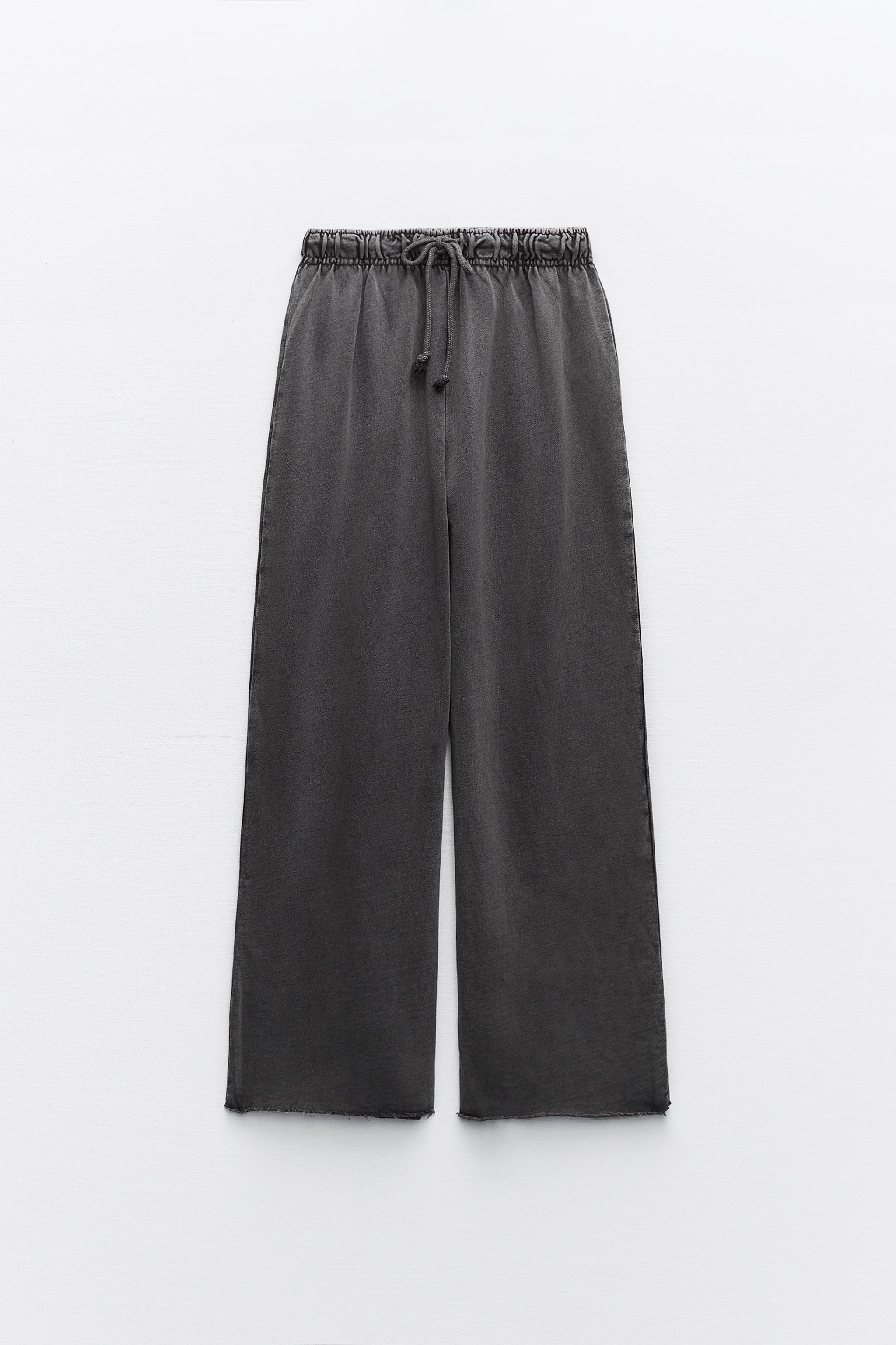 Zara wide cheap leg pants australia