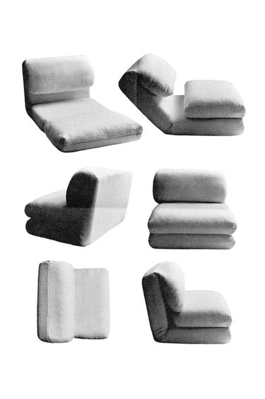 FOLDING BOUCLÉ ARMCHAIR - Ecru by Zara