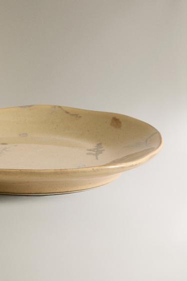 STONEWARE SIDE PLATE WITH DESIGNS - Beige by Zara - Image 3
