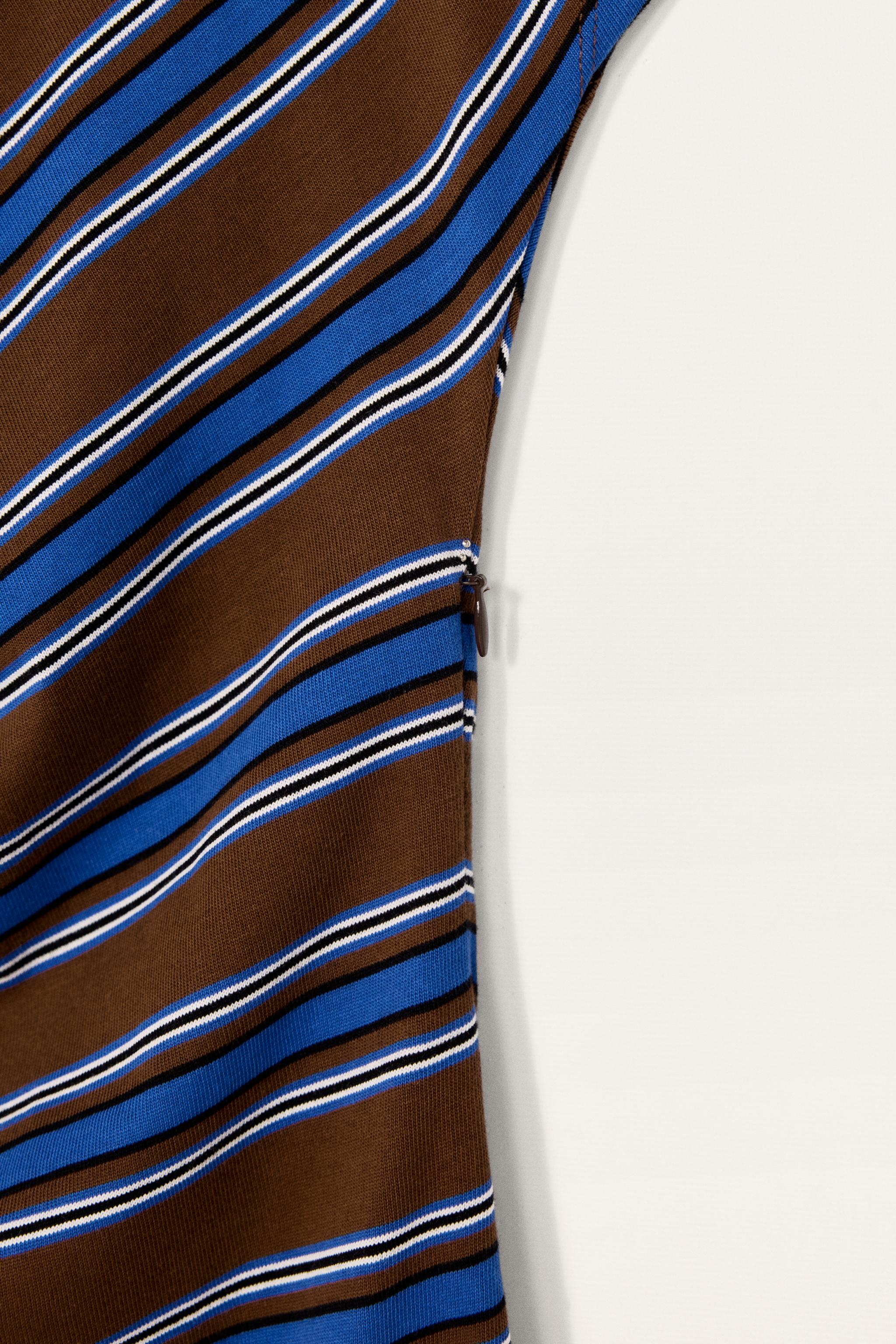 【ZARA】LIMITED EDITION ストライプ柄ドレープ入りワンピース 06085910700-a1.jpg?ts=