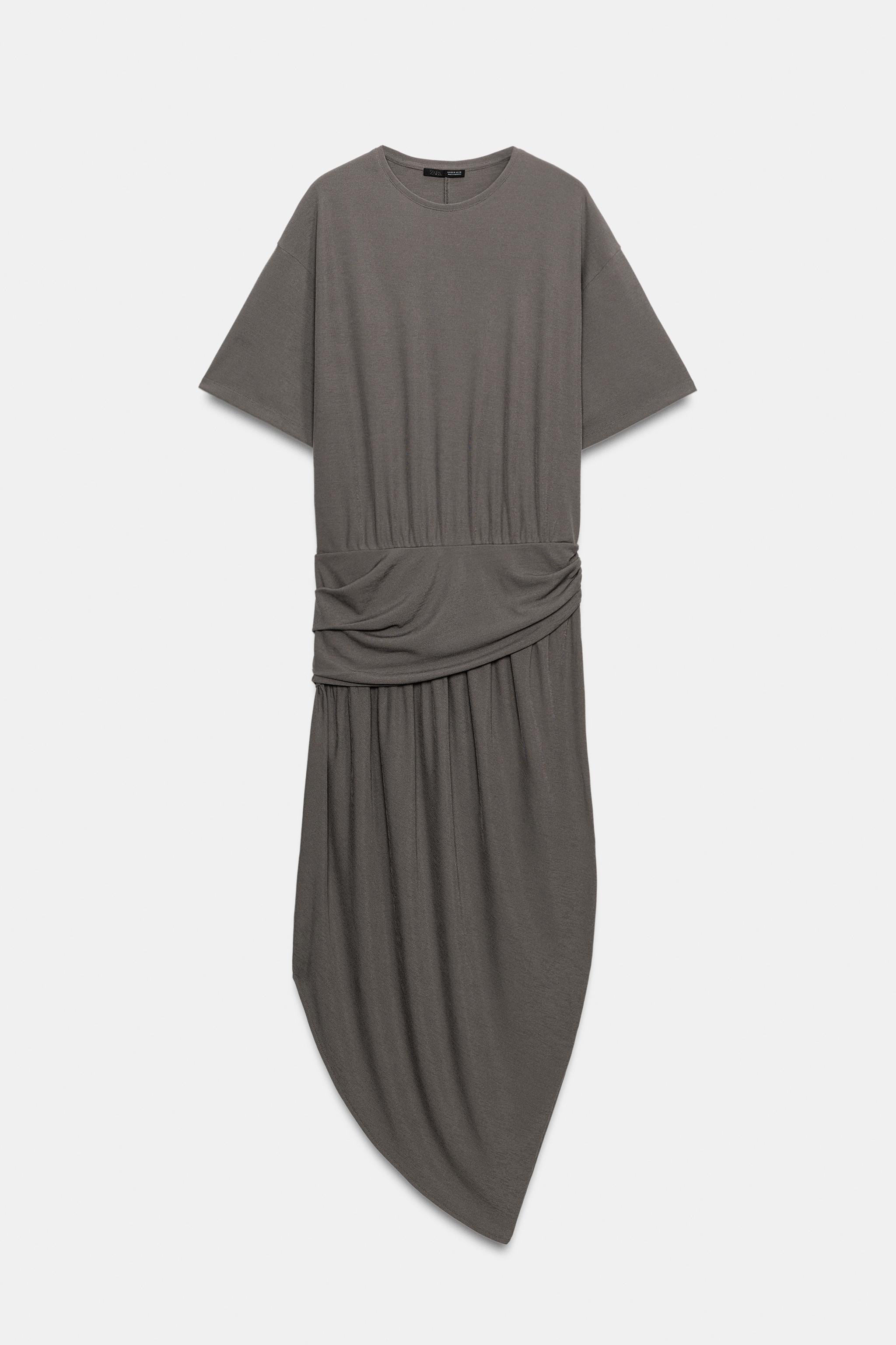 Zara Drapeli Elbise görsel 6