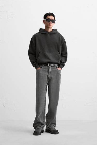 PANTALÓN RELAXED FIT PANA - Gris de Zara - Imagen 0