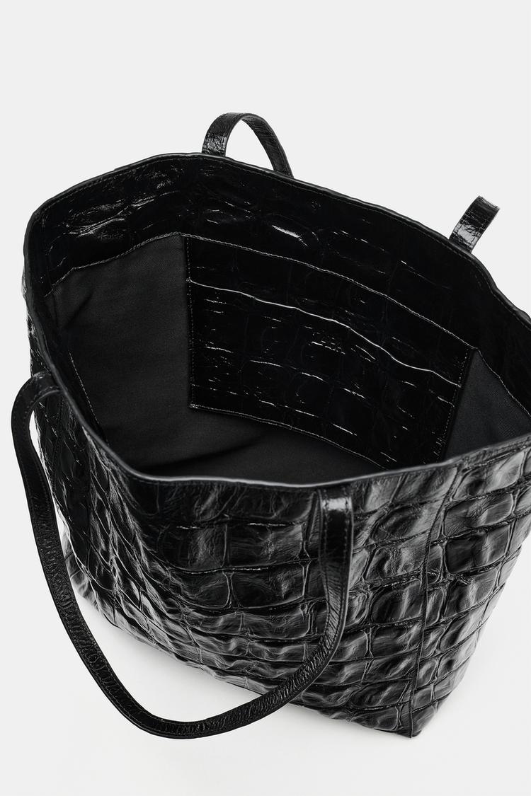 BOLSA SHOPPER DE CUERO ESTAMPADO 5