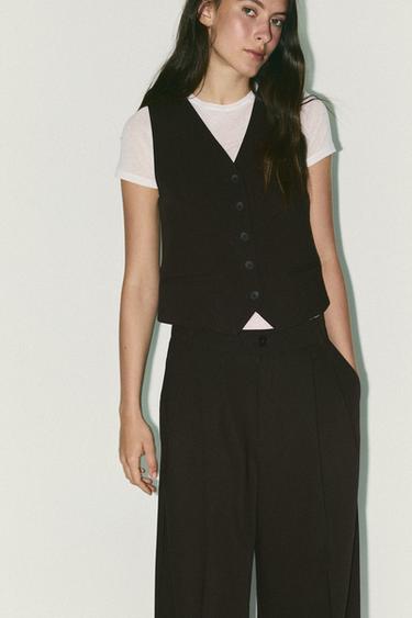 PANTALÓN RAYA DIPLOMÁTICA TRABILLAS - Marrón de Zara