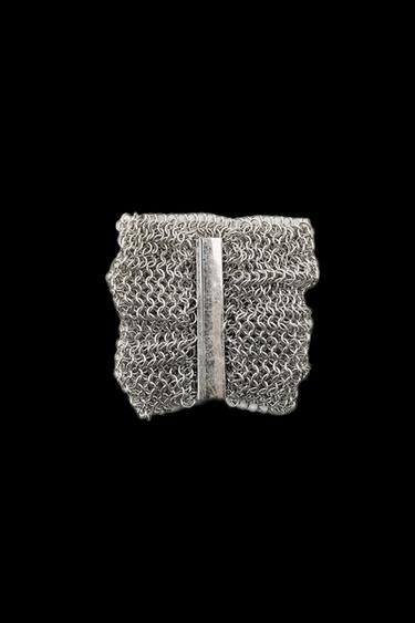 Zara WIDE METAL BRACELET - Silver