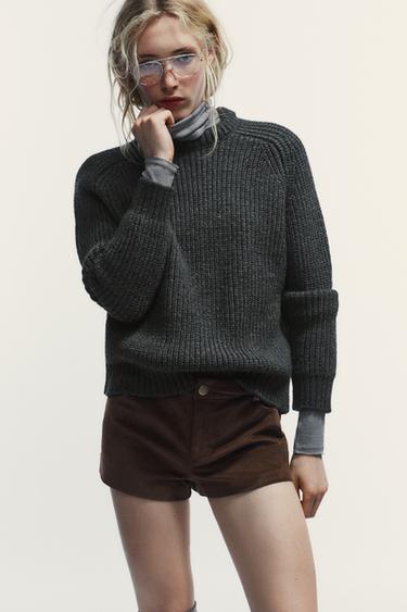 JERSEY PUNTO PERLADO - Gris oscuro de Zara