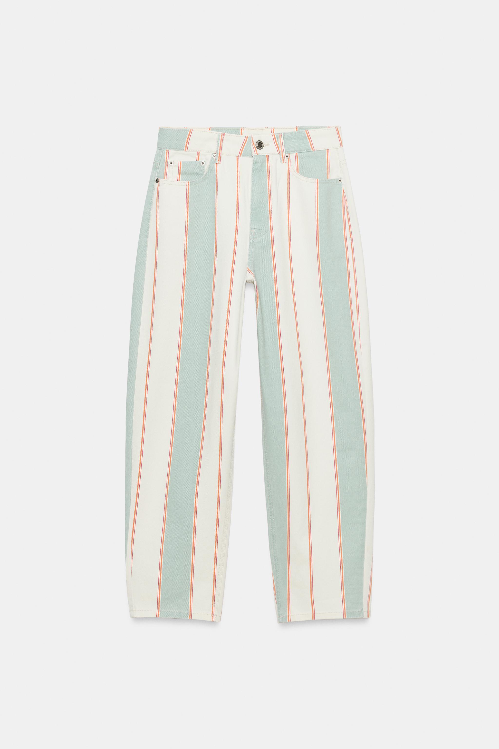 Zara ZW COLLECTION ORTA BEL TAPERED JEAN görsel 3