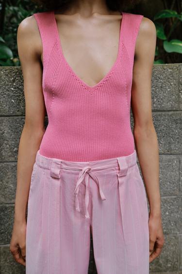 STRIPED CULOTTES - Pink / White by Zara - Image 3