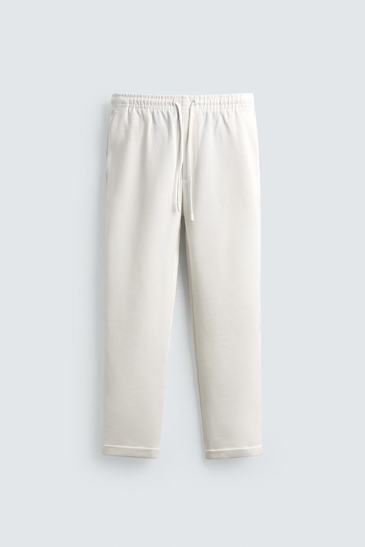 ZARA EASY CARE JOGGER WAIST TROUSERS