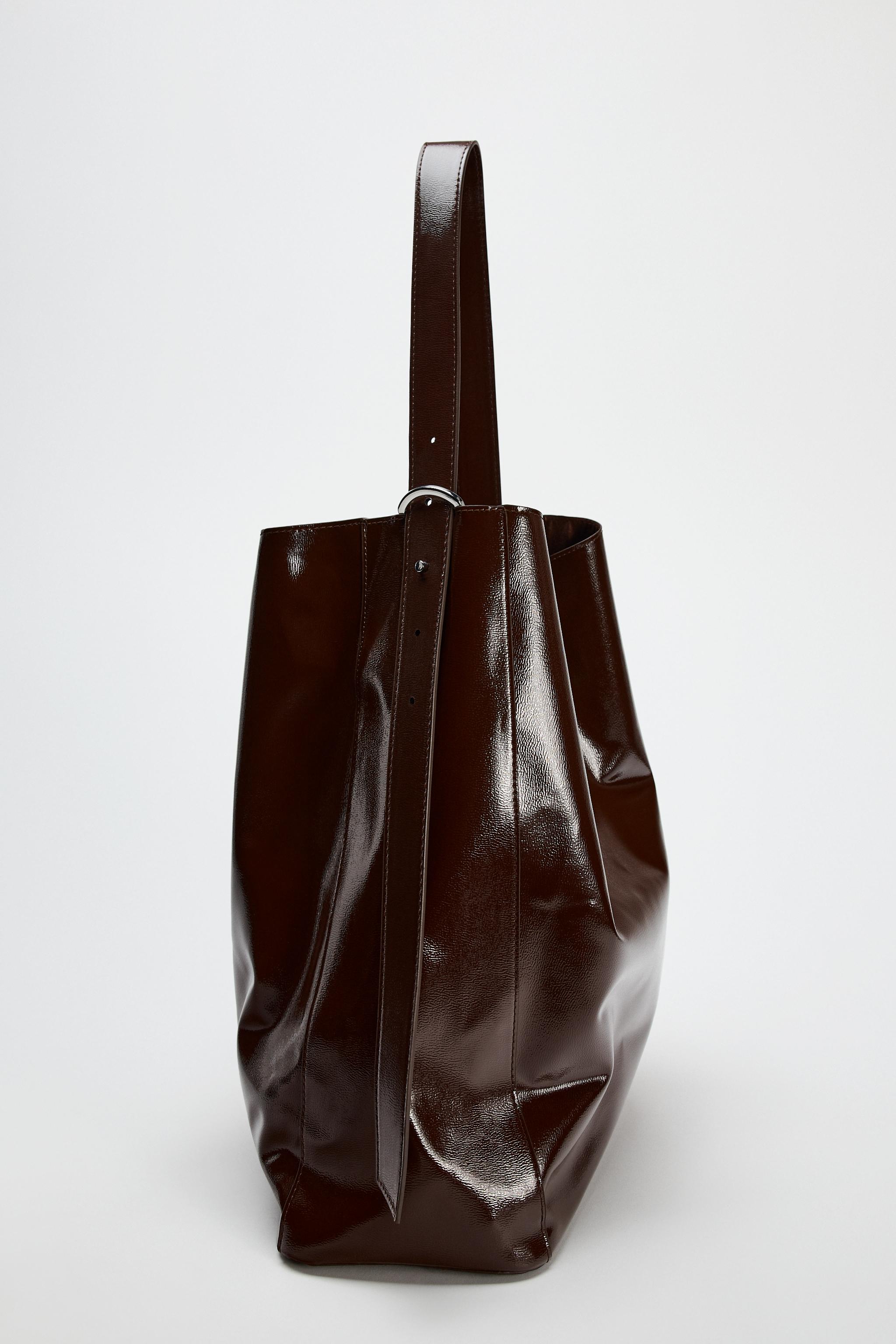 MAXI BUCKET BAG Brown ZARA United States