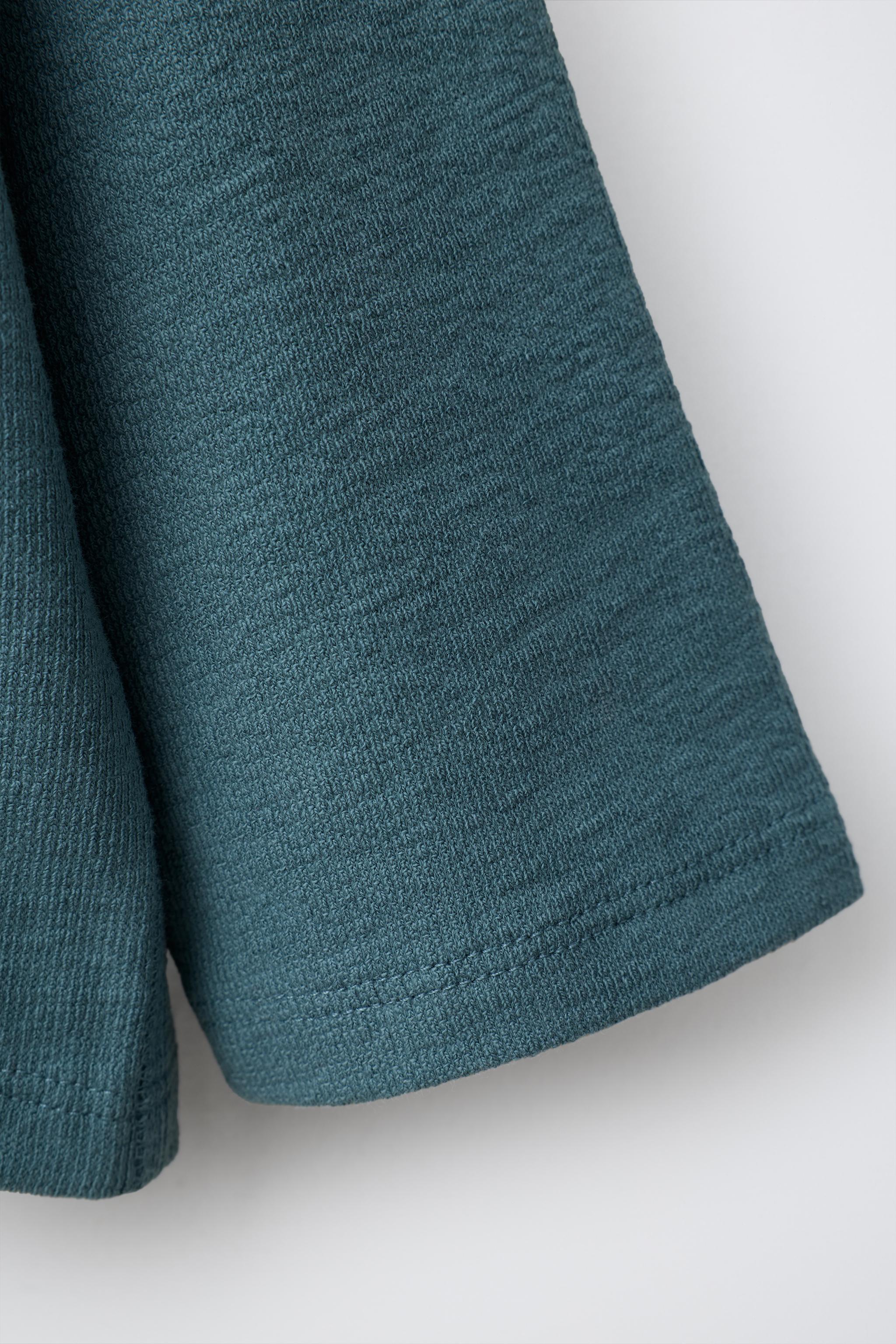 Детские футболки Zara PLAIN TEXTURE T-SHIRT — фото 4