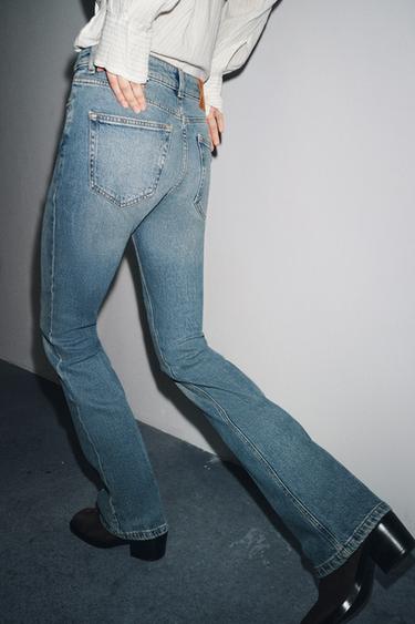 ZW COLLECTION BOOTCUT HIGH-WAIST JEANS - Blue by Zara - Image 4